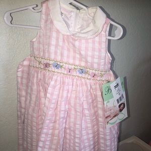 BNWT pink gingham Bonnie Baby Dress